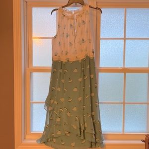 Eva Mendez sleeveless umbrella dress